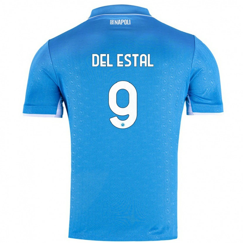 Danxen Kinder Eli Del Estal #9 Himmelblau Heimtrikot Trikot 2024/25 T-Shirt