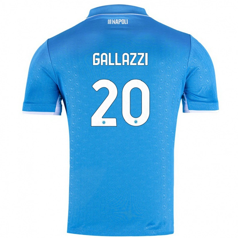 Danxen Kinder Valentina Gallazzi #20 Himmelblau Heimtrikot Trikot 2024/25 T-Shirt