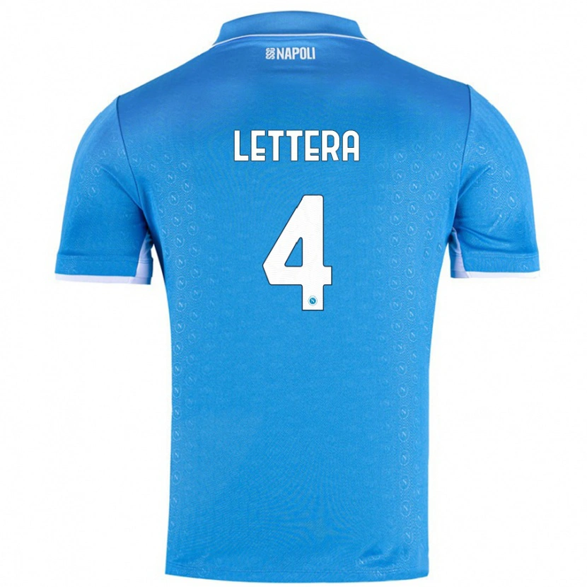 Danxen Kinder Alessio Lettera #4 Himmelblau Heimtrikot Trikot 2024/25 T-Shirt