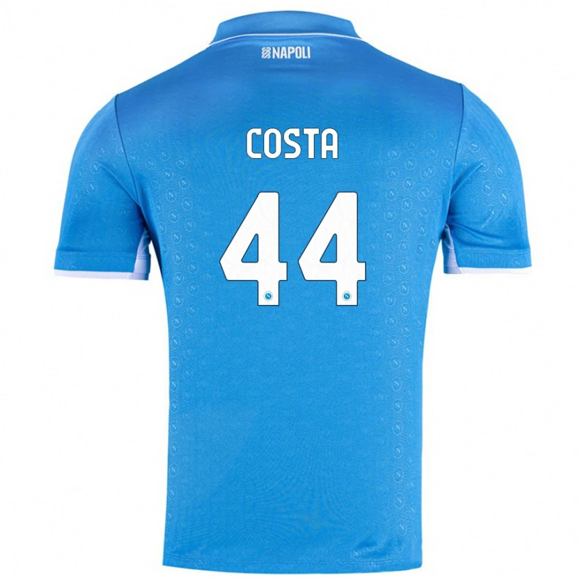 Danxen Kinder Filippo Costa #44 Himmelblau Heimtrikot Trikot 2024/25 T-Shirt