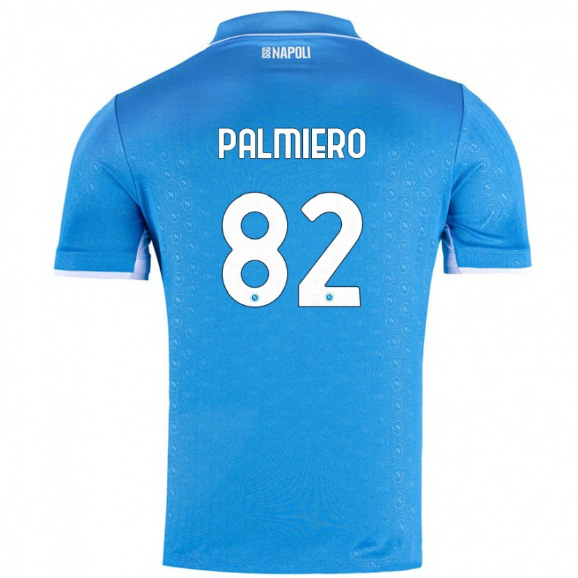 Danxen Kinder Luca Palmiero #82 Himmelblau Heimtrikot Trikot 2024/25 T-Shirt