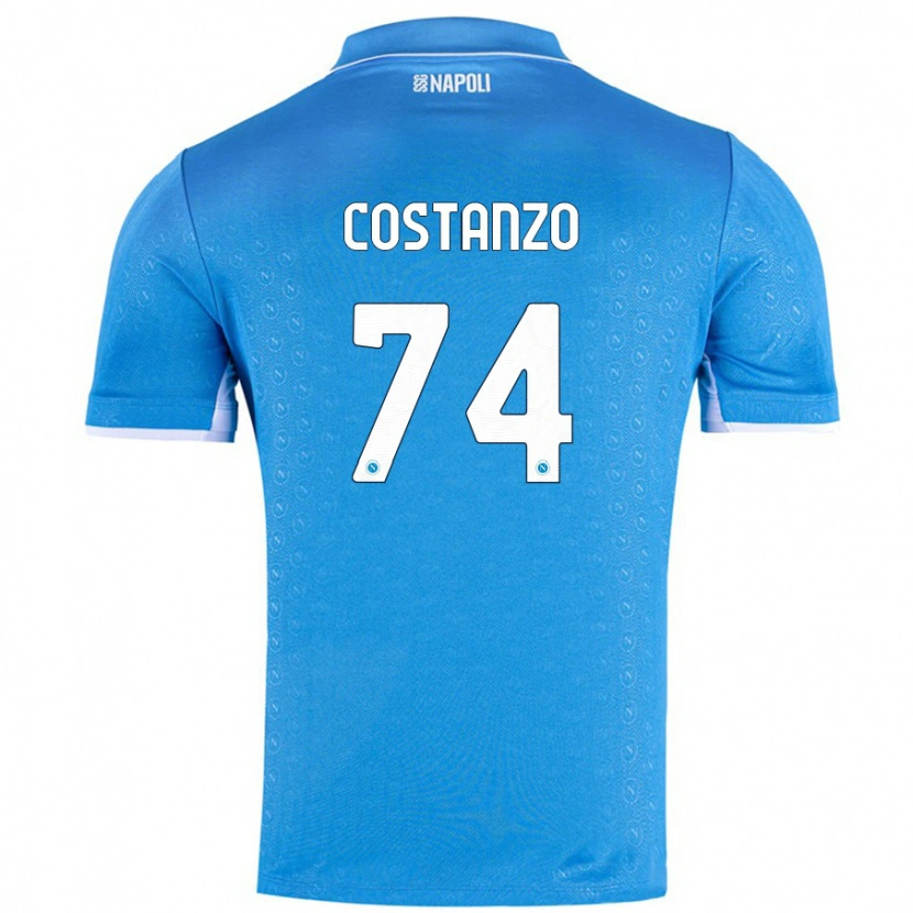 Danxen Kinder Davide Costanzo #74 Himmelblau Heimtrikot Trikot 2024/25 T-Shirt