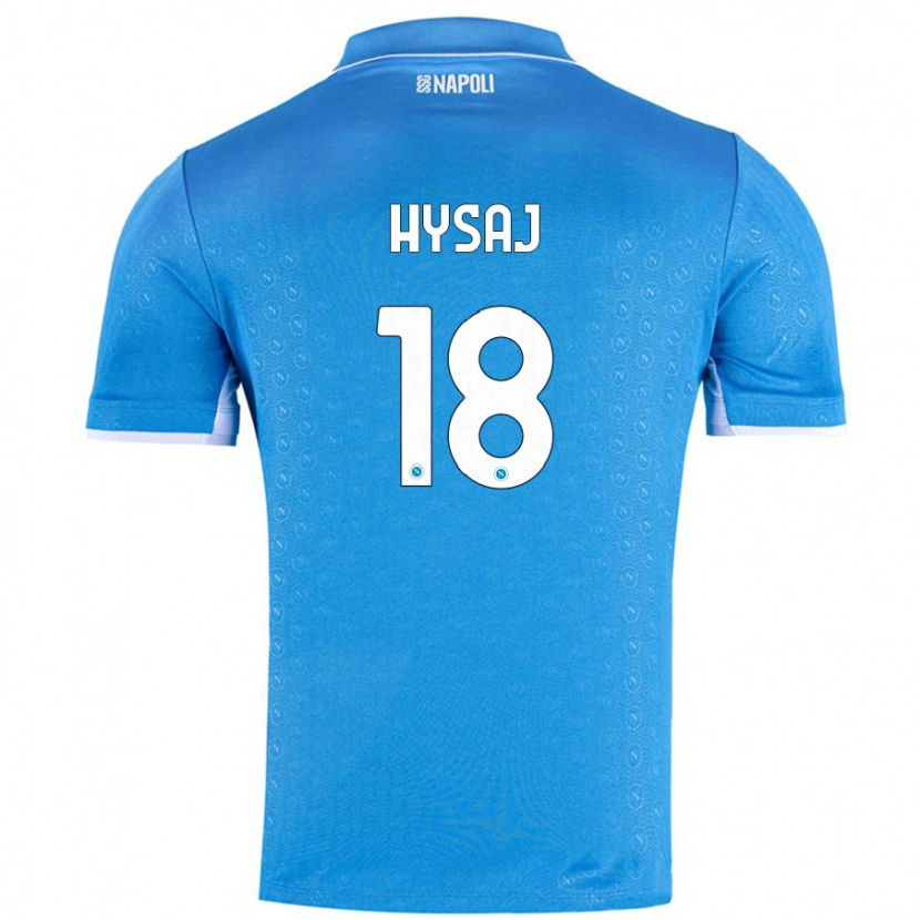 Danxen Kinder Daniel Hysaj #18 Himmelblau Heimtrikot Trikot 2024/25 T-Shirt