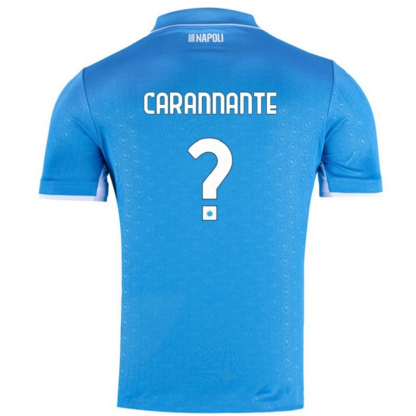 Danxen Kinder Lorenzo Carannante #0 Himmelblau Heimtrikot Trikot 2024/25 T-Shirt