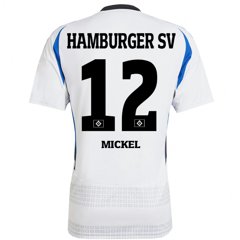 Danxen Kinder Tom Mickel #12 Weiß Blau Heimtrikot Trikot 2024/25 T-Shirt