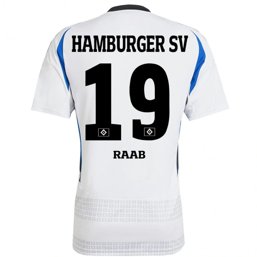 Danxen Kinder Matheo Raab #19 Weiß Blau Heimtrikot Trikot 2024/25 T-Shirt