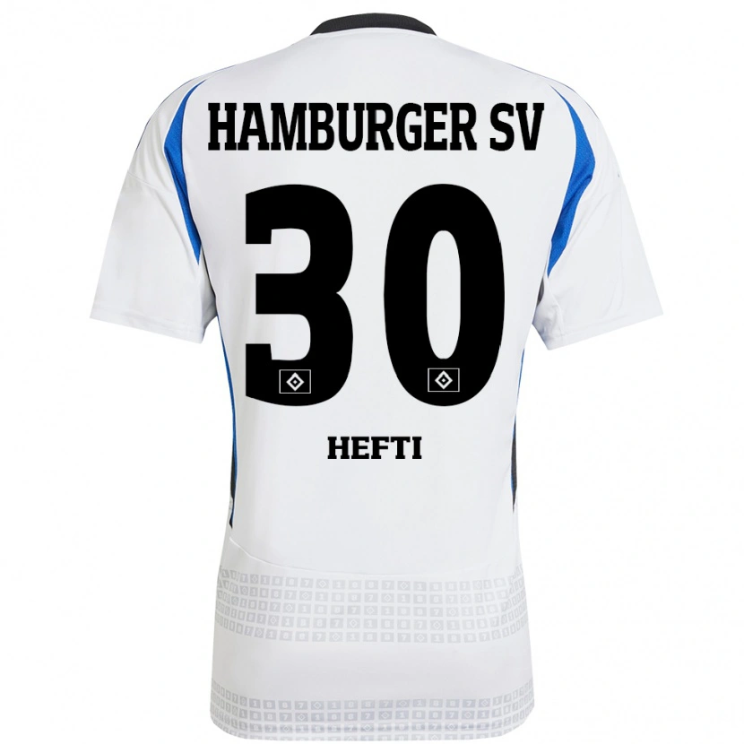 Danxen Kinder Silvan Hefti #30 Weiß Blau Heimtrikot Trikot 2024/25 T-Shirt