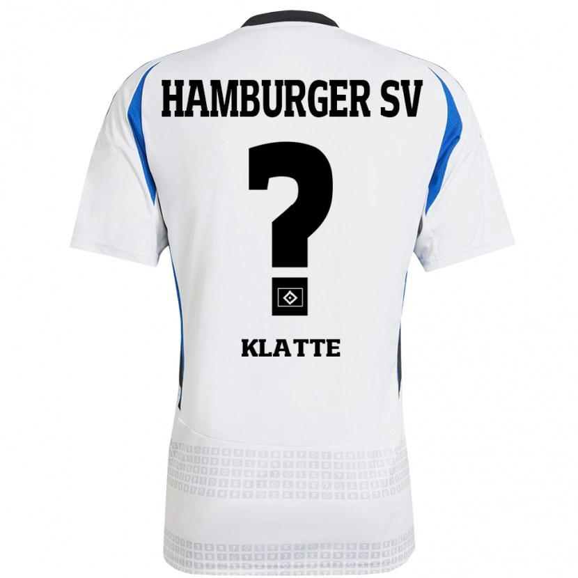 Danxen Kinder Luis Klatte #0 Weiß Blau Heimtrikot Trikot 2024/25 T-Shirt