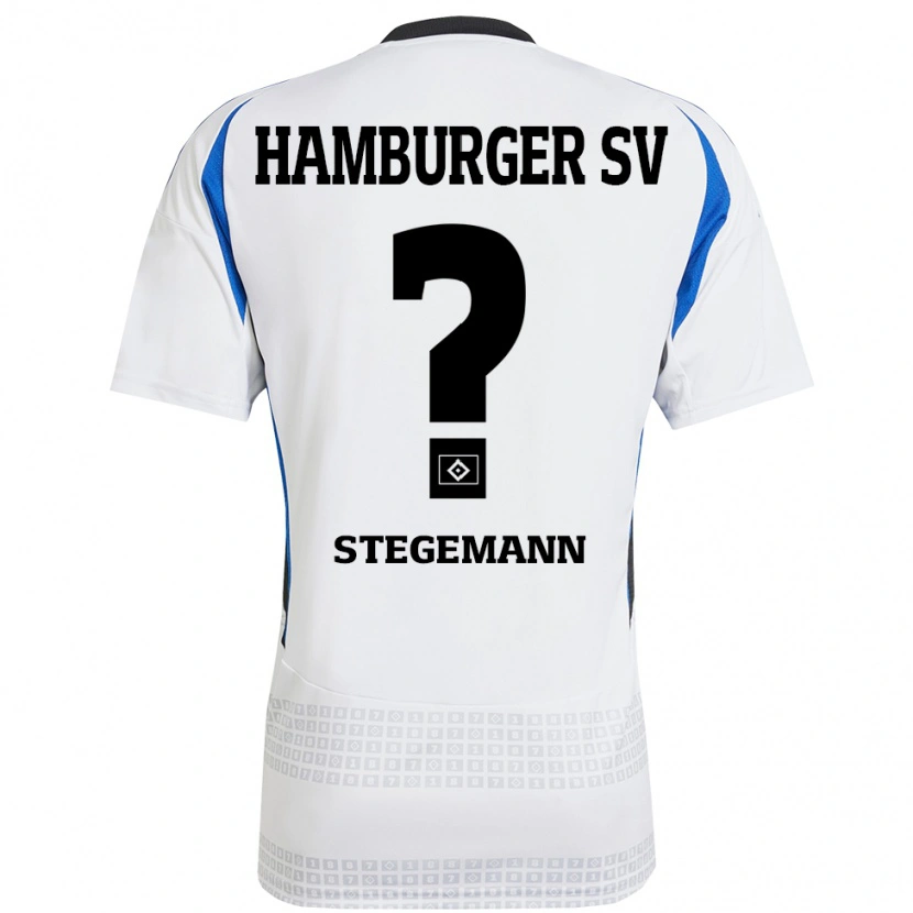 Danxen Kinder Jean-Pierre Stegemann #0 Weiß Blau Heimtrikot Trikot 2024/25 T-Shirt