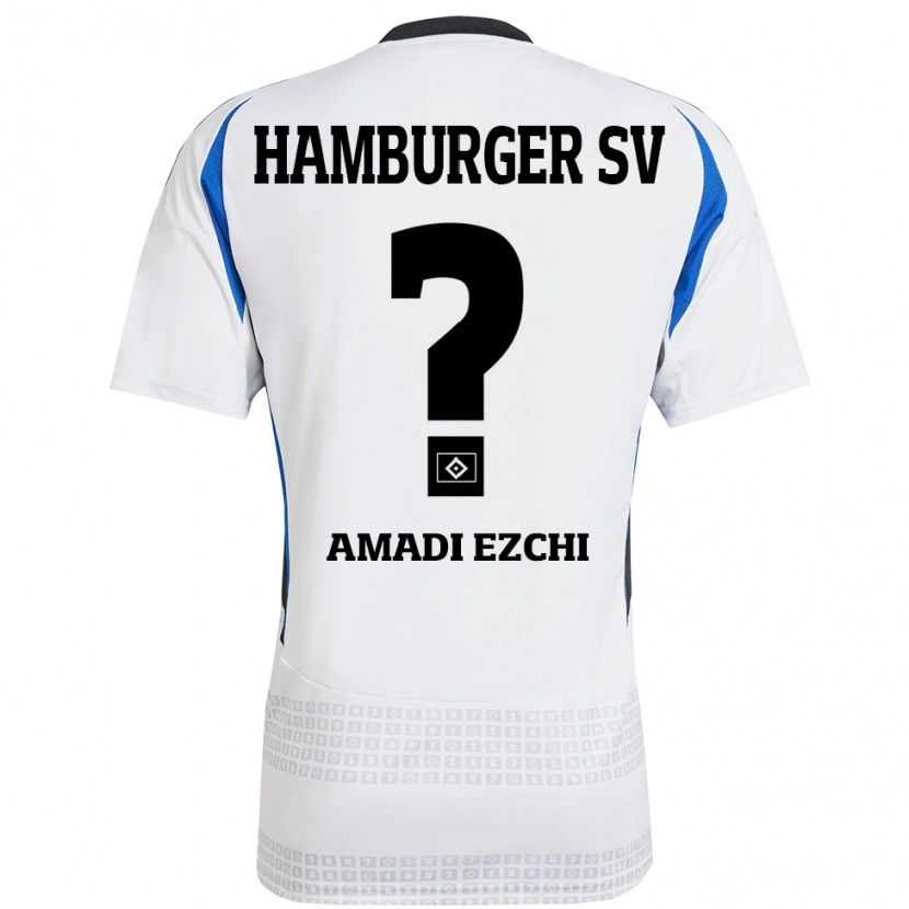 Danxen Kinder Emmanuel Amadi Ezchi #0 Weiß Blau Heimtrikot Trikot 2024/25 T-Shirt