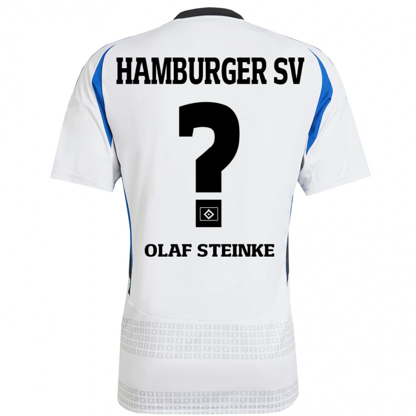 Danxen Kinder Eric Olaf Steinke #0 Weiß Blau Heimtrikot Trikot 2024/25 T-Shirt