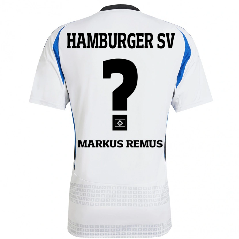 Danxen Kinder Markus Remus #0 Weiß Blau Heimtrikot Trikot 2024/25 T-Shirt