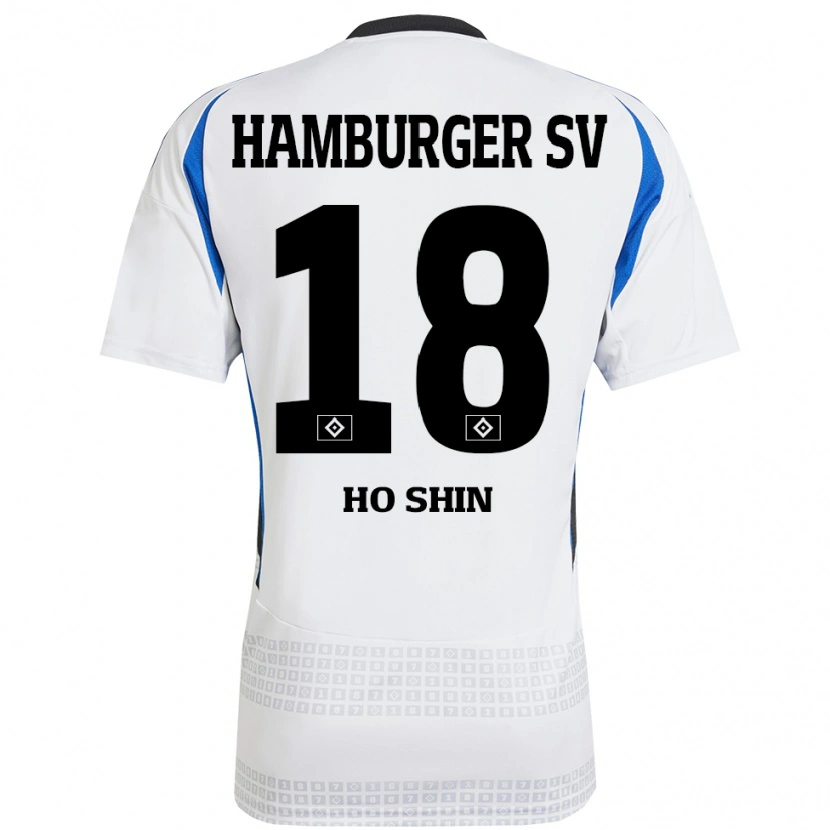 Danxen Kinder Jae Ho Shin #18 Weiß Blau Heimtrikot Trikot 2024/25 T-Shirt