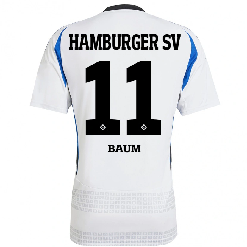 Danxen Kinder Lisa Baum #11 Weiß Blau Heimtrikot Trikot 2024/25 T-Shirt