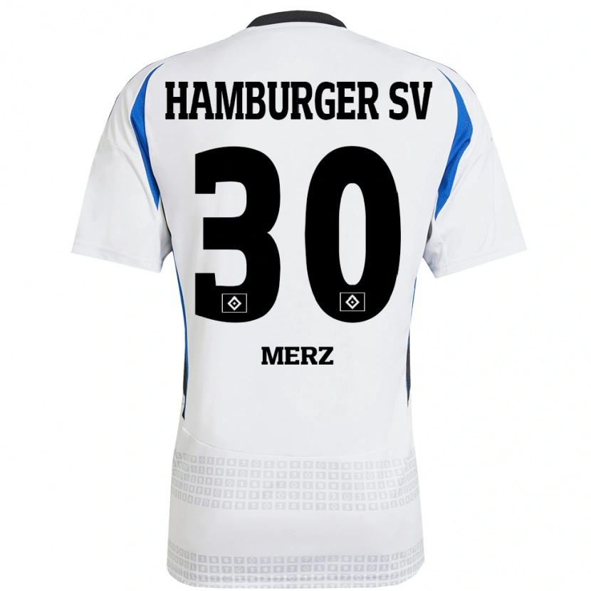 Danxen Kinder Selma Merz #30 Weiß Blau Heimtrikot Trikot 2024/25 T-Shirt