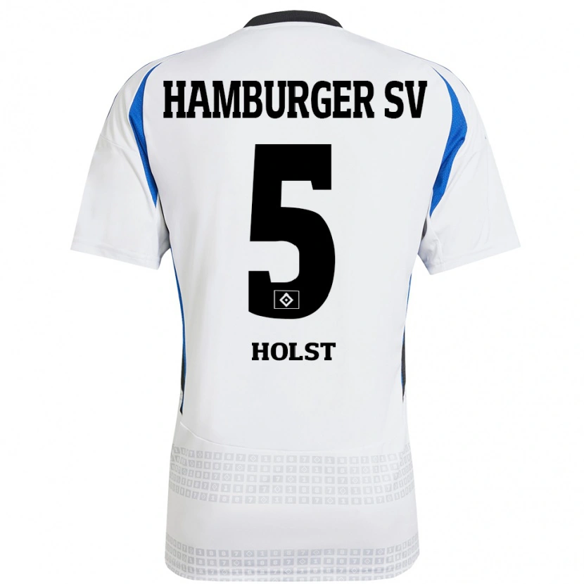 Danxen Kinder Evelyn Holst #5 Weiß Blau Heimtrikot Trikot 2024/25 T-Shirt