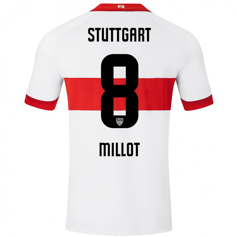 Danxen Kinder Enzo Millot #8 Weiß Rot Heimtrikot Trikot 2024/25 T-Shirt