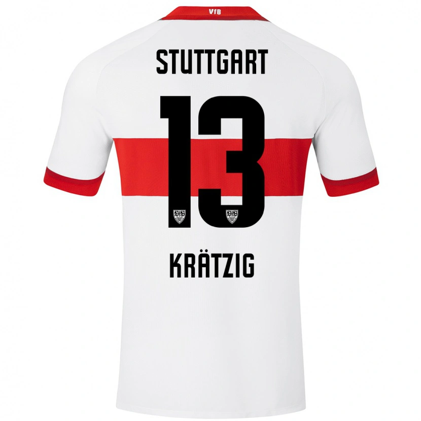 Danxen Kinder Frans Krätzig #13 Weiß Rot Heimtrikot Trikot 2024/25 T-Shirt