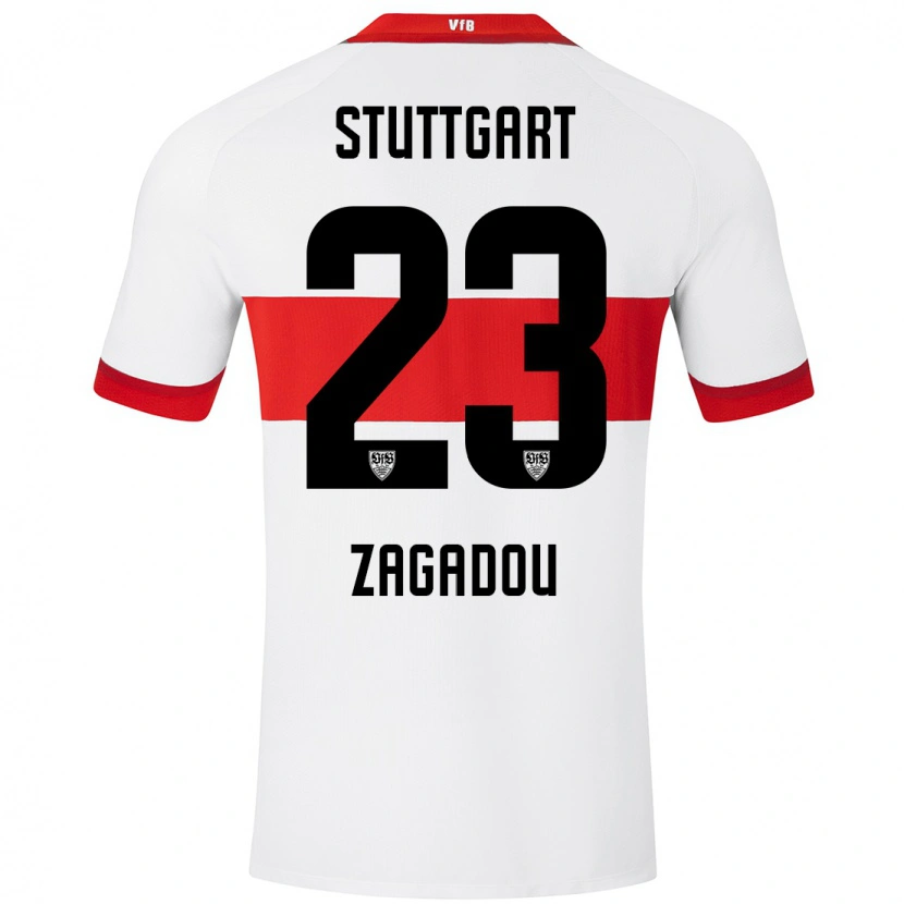 Danxen Kinder Dan-Axel Zagadou #23 Weiß Rot Heimtrikot Trikot 2024/25 T-Shirt