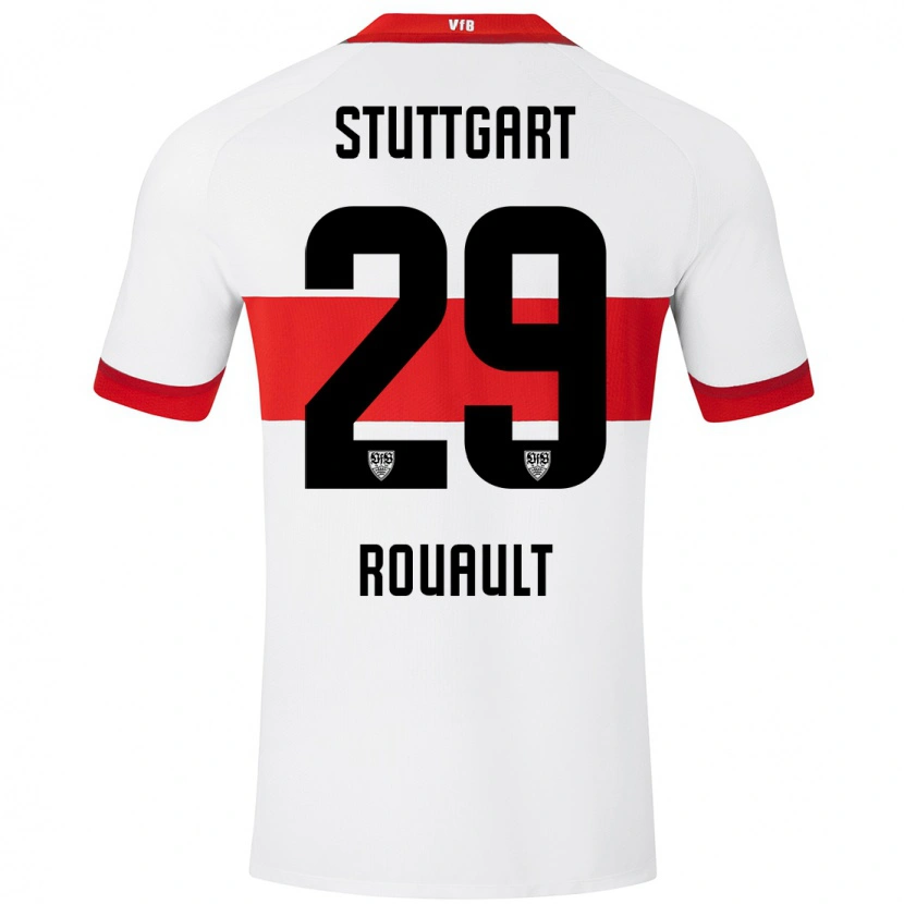 Danxen Kinder Anthony Rouault #29 Weiß Rot Heimtrikot Trikot 2024/25 T-Shirt