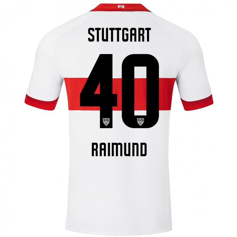 Danxen Kinder Luca Raimund #40 Weiß Rot Heimtrikot Trikot 2024/25 T-Shirt