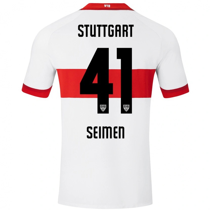 Danxen Kinder Dennis Seimen #41 Weiß Rot Heimtrikot Trikot 2024/25 T-Shirt