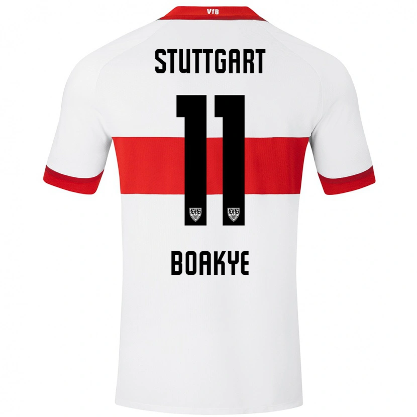 Danxen Kinder Benjamin Boakye #11 Weiß Rot Heimtrikot Trikot 2024/25 T-Shirt