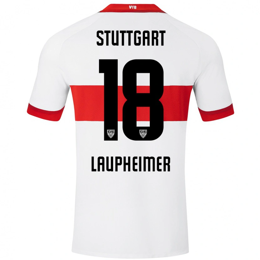 Danxen Kinder Lukas Laupheimer #18 Weiß Rot Heimtrikot Trikot 2024/25 T-Shirt