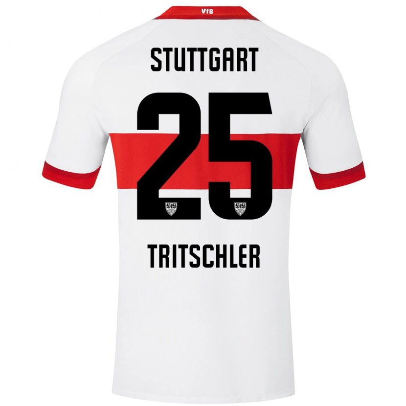 Danxen Kinder David Tritschler #25 Weiß Rot Heimtrikot Trikot 2024/25 T-Shirt