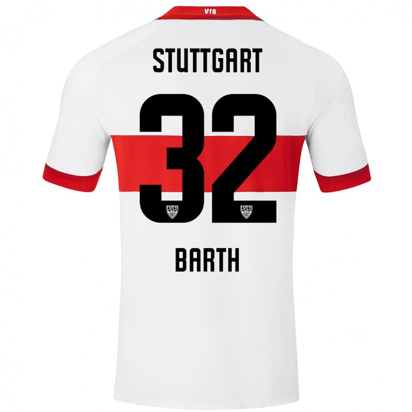 Danxen Kinder Tom Barth #32 Weiß Rot Heimtrikot Trikot 2024/25 T-Shirt