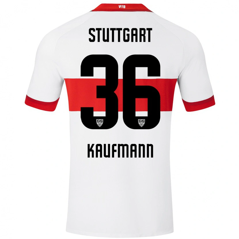 Danxen Kinder Tino Kaufmann #36 Weiß Rot Heimtrikot Trikot 2024/25 T-Shirt