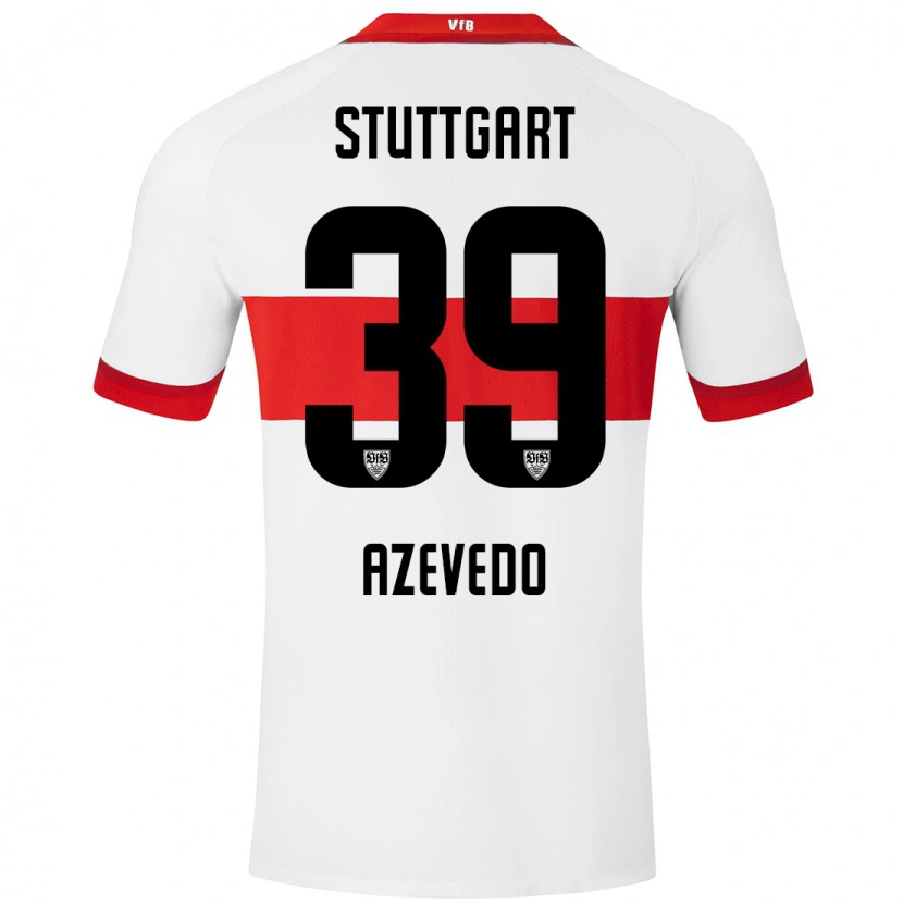 Danxen Kinder Alexandre Azevedo #39 Weiß Rot Heimtrikot Trikot 2024/25 T-Shirt