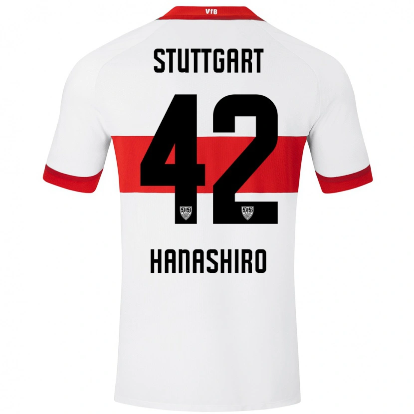 Danxen Kinder Rinto Hanashiro #42 Weiß Rot Heimtrikot Trikot 2024/25 T-Shirt