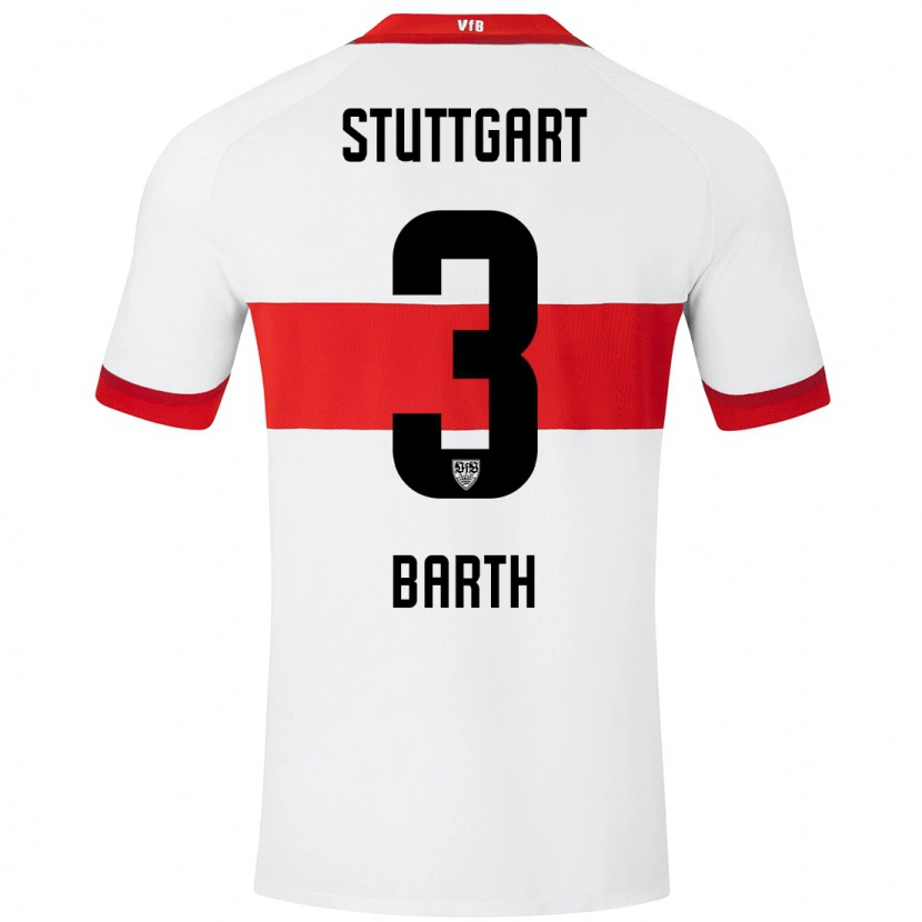 Danxen Kinder Lara Barth #3 Weiß Rot Heimtrikot Trikot 2024/25 T-Shirt