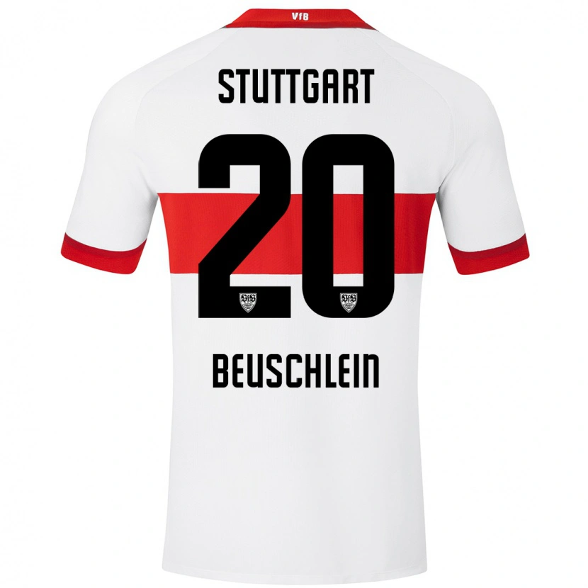 Danxen Kinder Jana Beuschlein #20 Weiß Rot Heimtrikot Trikot 2024/25 T-Shirt