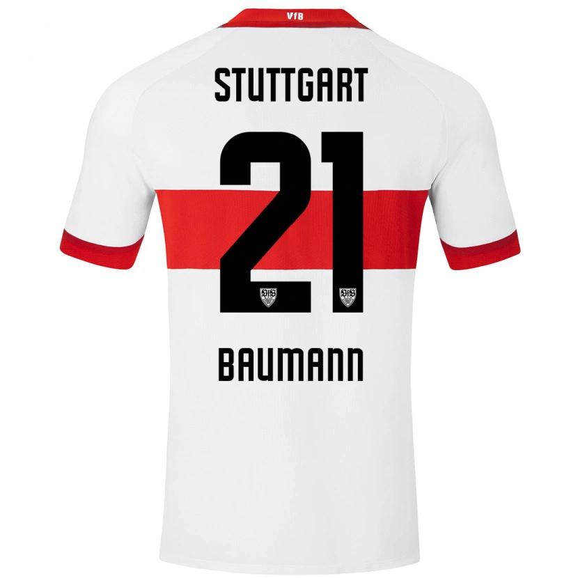 Danxen Kinder Katharina Baumann #21 Weiß Rot Heimtrikot Trikot 2024/25 T-Shirt