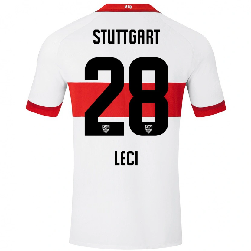 Danxen Kinder Besarta Leci #28 Weiß Rot Heimtrikot Trikot 2024/25 T-Shirt