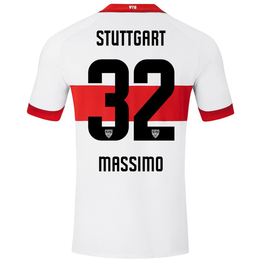 Danxen Kinder Roberto Massimo #32 Weiß Rot Heimtrikot Trikot 2024/25 T-Shirt