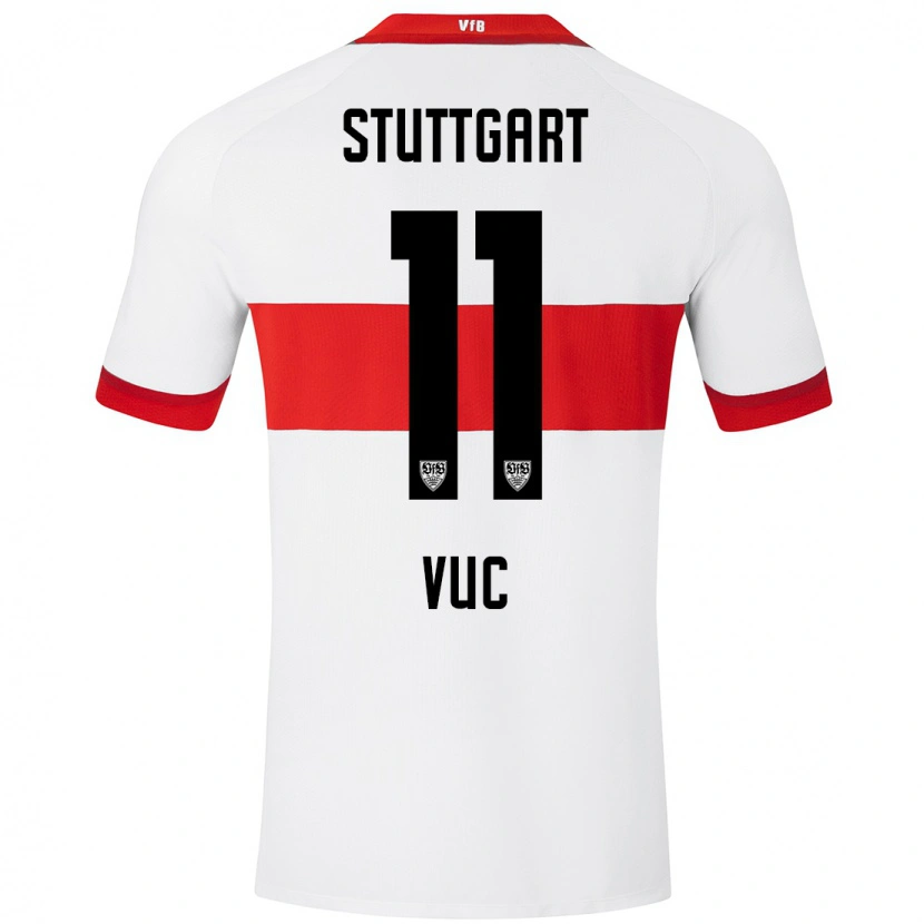 Danxen Kinder Patrick Vuc #11 Weiß Rot Heimtrikot Trikot 2024/25 T-Shirt