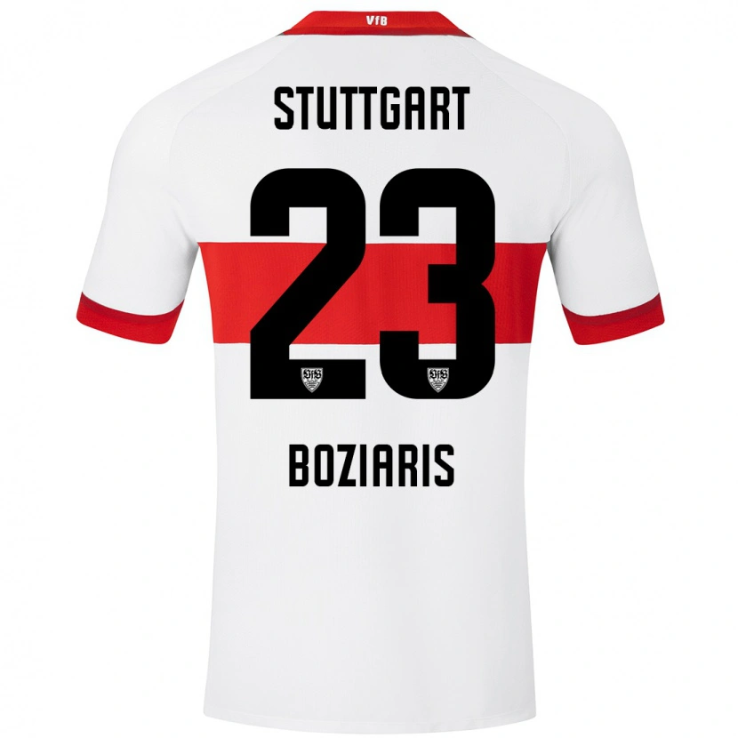 Danxen Kinder Giannis Boziaris #23 Weiß Rot Heimtrikot Trikot 2024/25 T-Shirt