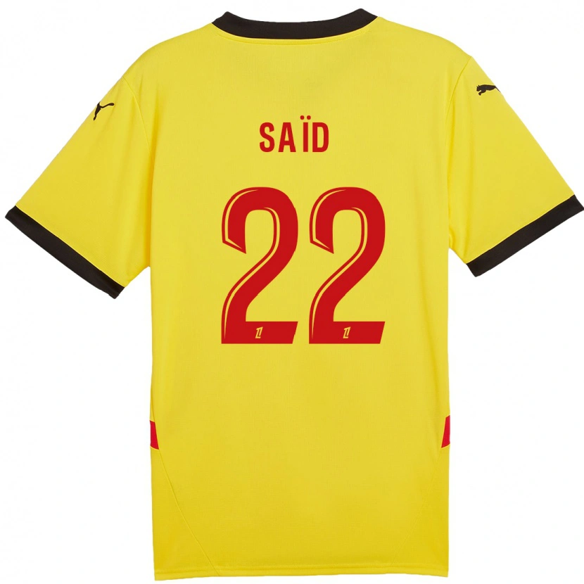 Danxen Kinder Wesley Saïd #22 Gelb Rot Heimtrikot Trikot 2024/25 T-Shirt