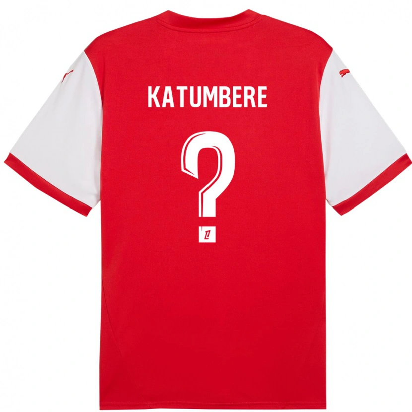 Danxen Kinder Noah Katumbere #0 Rot Weiß Heimtrikot Trikot 2024/25 T-Shirt