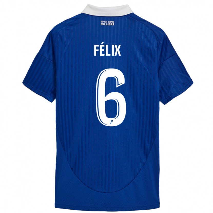 Danxen Kinder Félix Lemaréchal #6 Blau Weiß Heimtrikot Trikot 2024/25 T-Shirt