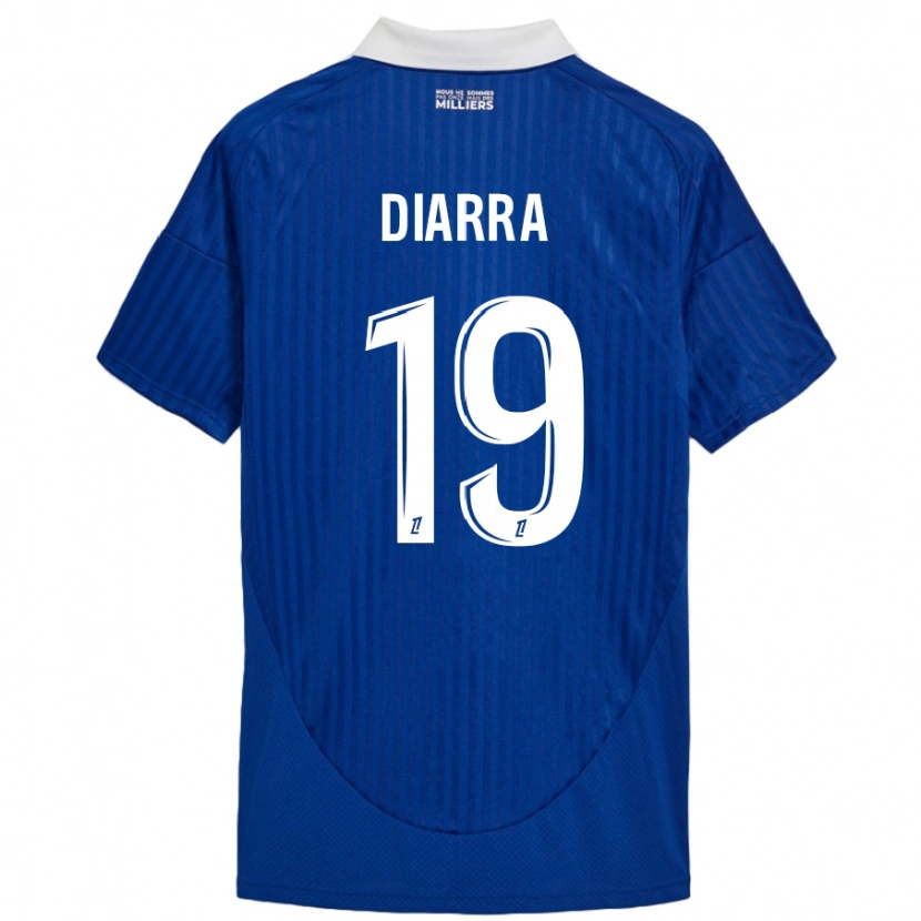 Danxen Kinder Habib Diarra #19 Blau Weiß Heimtrikot Trikot 2024/25 T-Shirt