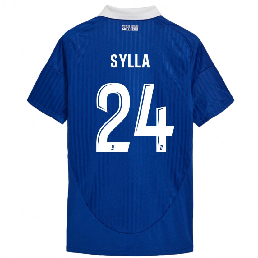 Danxen Kinder Abakar Sylla #24 Blau Weiß Heimtrikot Trikot 2024/25 T-Shirt