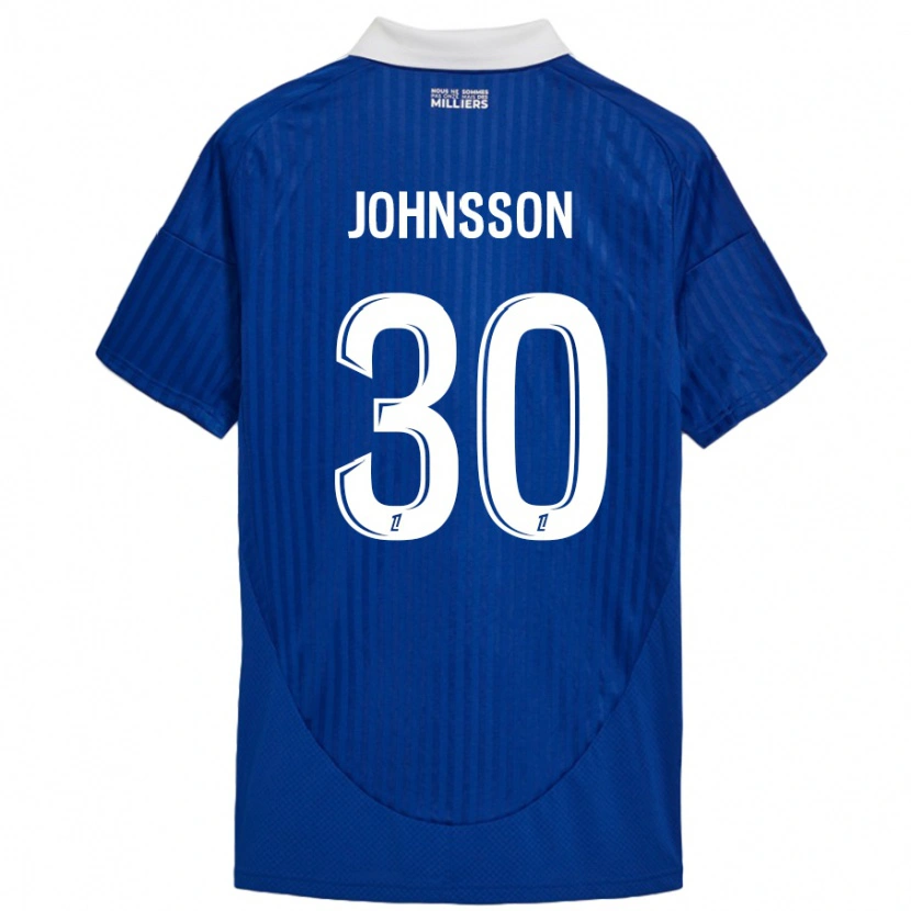 Danxen Kinder Karl-Johan Johnsson #30 Blau Weiß Heimtrikot Trikot 2024/25 T-Shirt