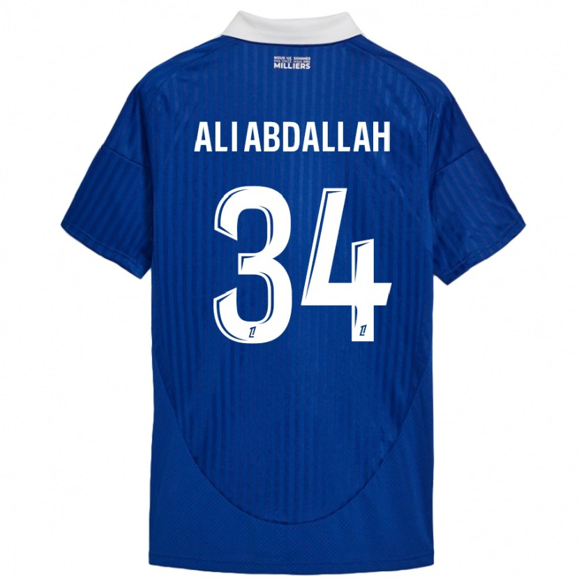 Danxen Kinder Aboubacar Ali Abdallah #34 Blau Weiß Heimtrikot Trikot 2024/25 T-Shirt