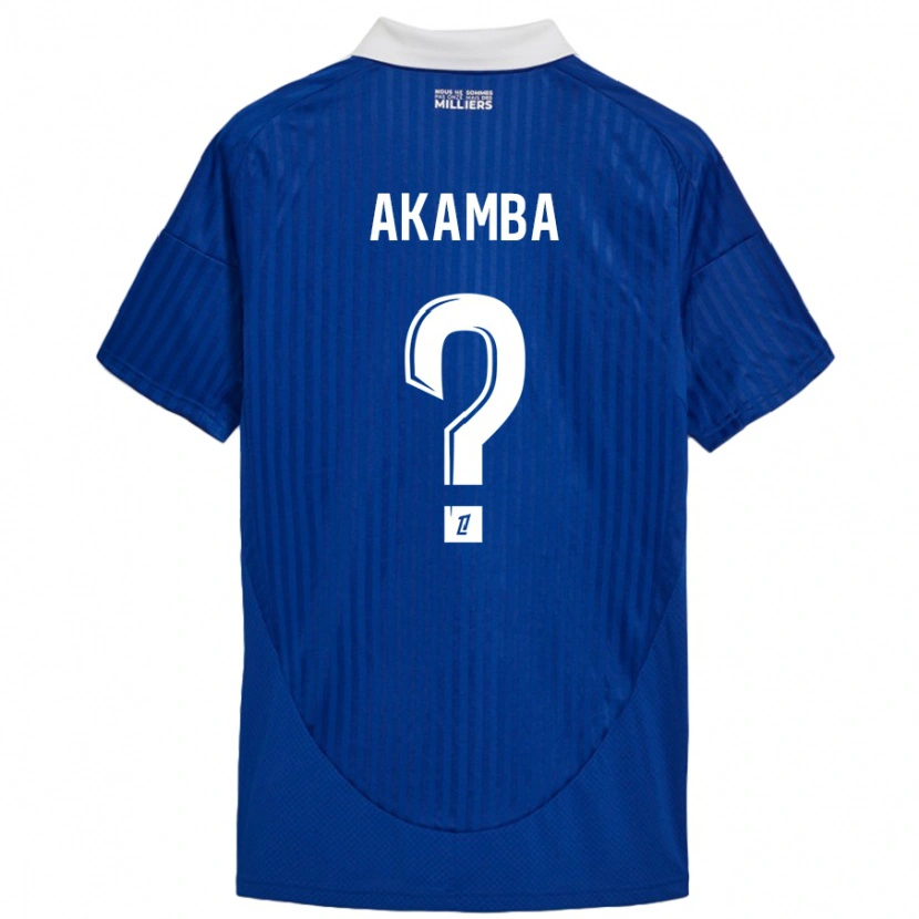 Danxen Kinder Fred Akamba #0 Blau Weiß Heimtrikot Trikot 2024/25 T-Shirt