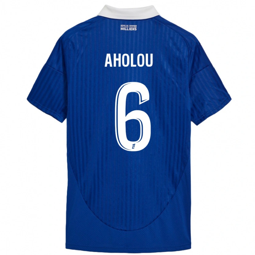 Danxen Kinder Jean-Eudes Aholou #6 Blau Weiß Heimtrikot Trikot 2024/25 T-Shirt