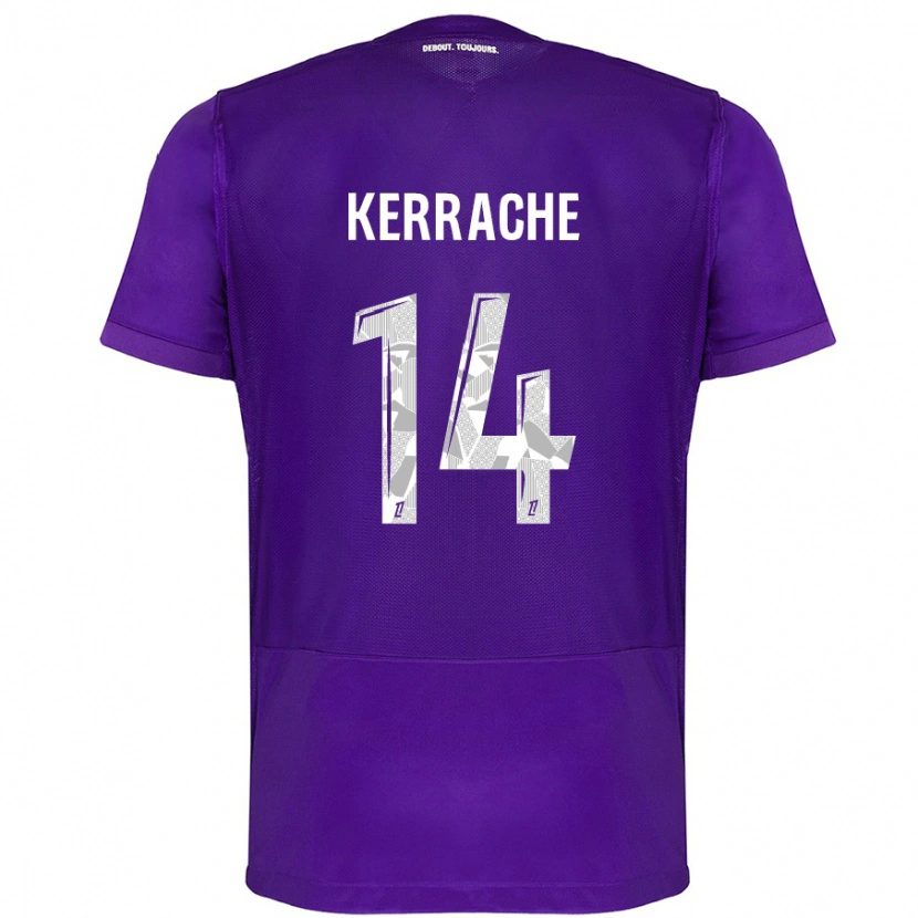 Danxen Kinder Marina Kerrache #14 Violett Weiß Heimtrikot Trikot 2024/25 T-Shirt